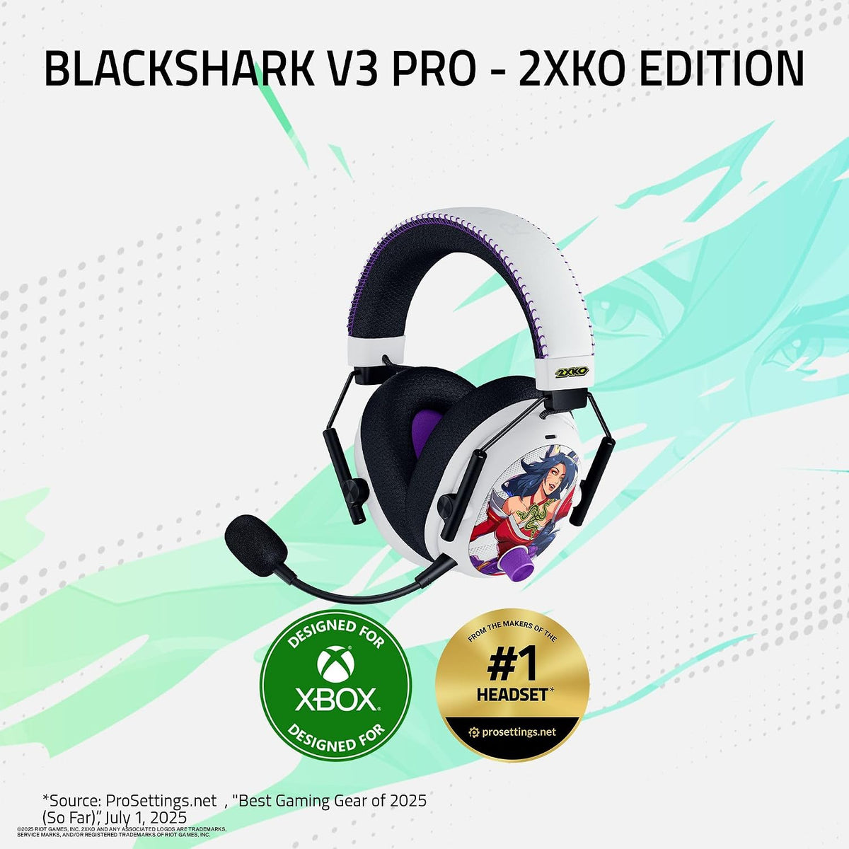 Razer BlackShark V3 Pro Wireless ANC Esports Headset for Xbox — 2XKO Edition — product image 2