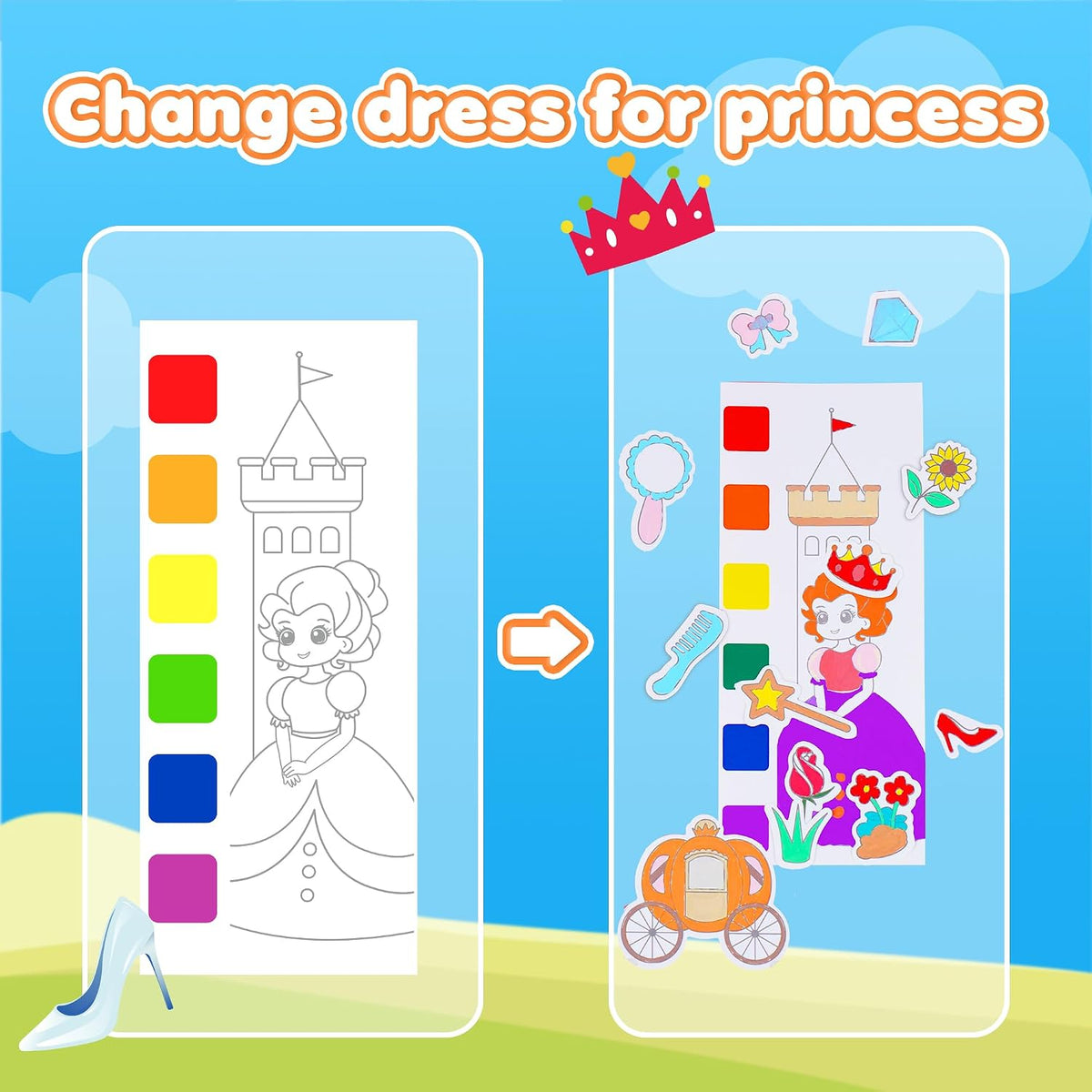 YPLUS Paint with Water Activity Books — Unicorn Camera