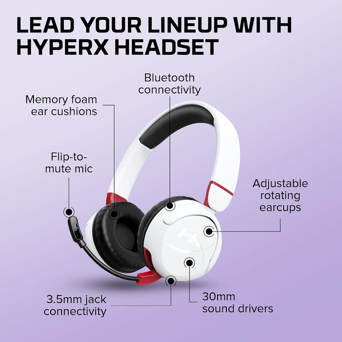 HyperX Cloud Mini Wireless WHT Headset — White — product image 8