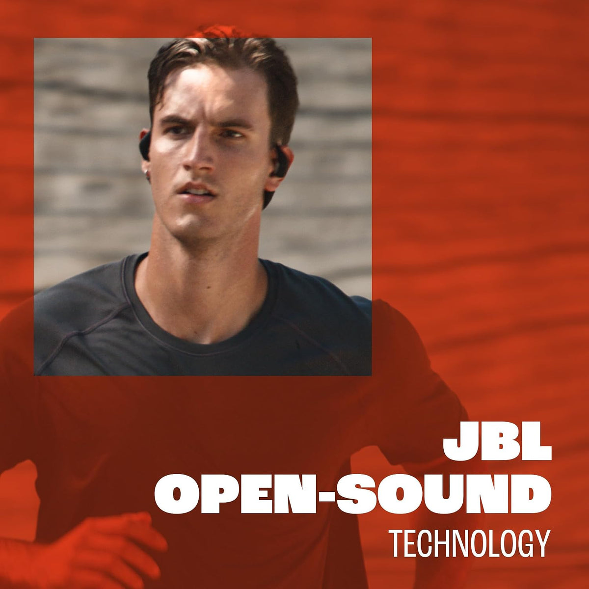 JBL Endurance Pace Open-Ear Sports Headphones — Black/Grey
