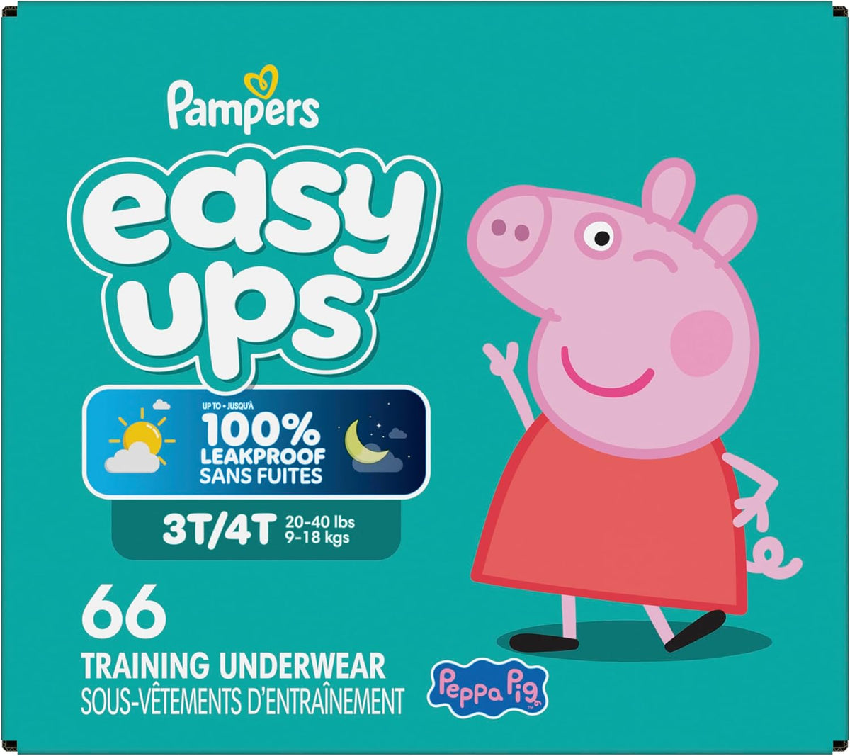 Pampers Training Pants - Easy Ups Girls & Boys - Size 3T-4T, 66 Count, My Little Pony Potty Underwear (Packaging May Vary)