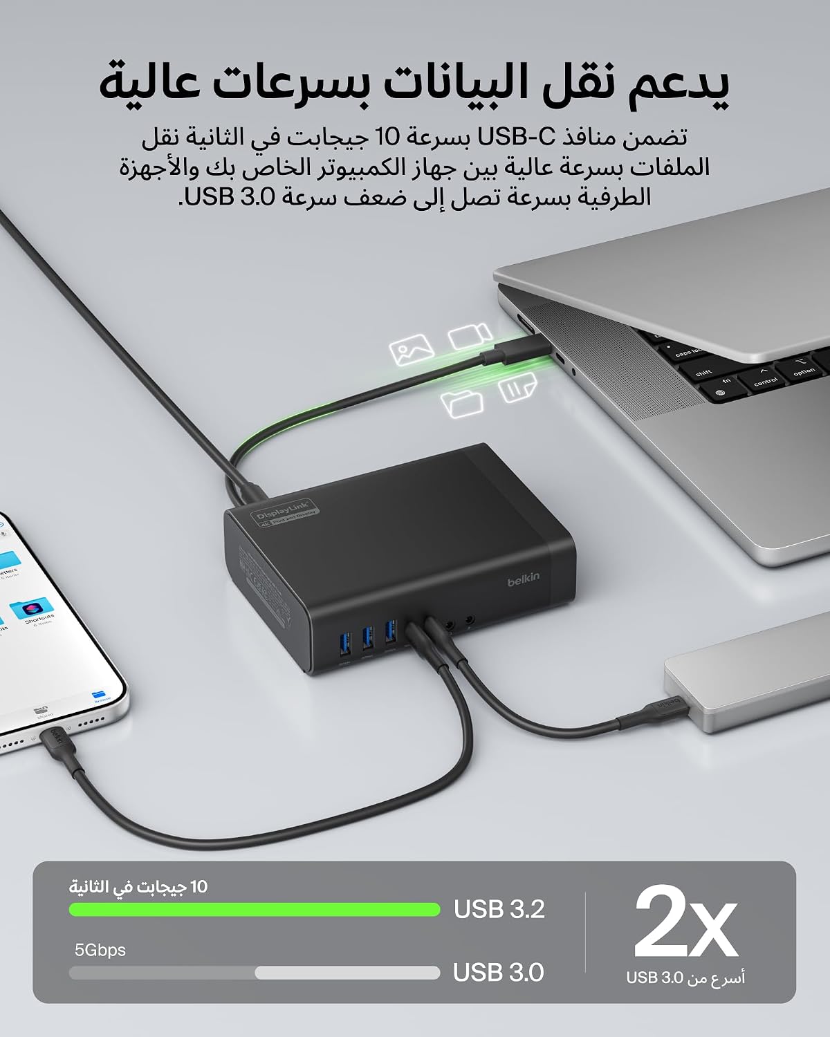 Belkin Connect 16-in-1 Docking Station 140W, Triple Display USB C Dock with 4K@60Hz Support, DisplayLink Technology, USB C Dock with 10Gbps Data Transfer, 2.5Gb Ethernet Port - Laptop Expansion Hub