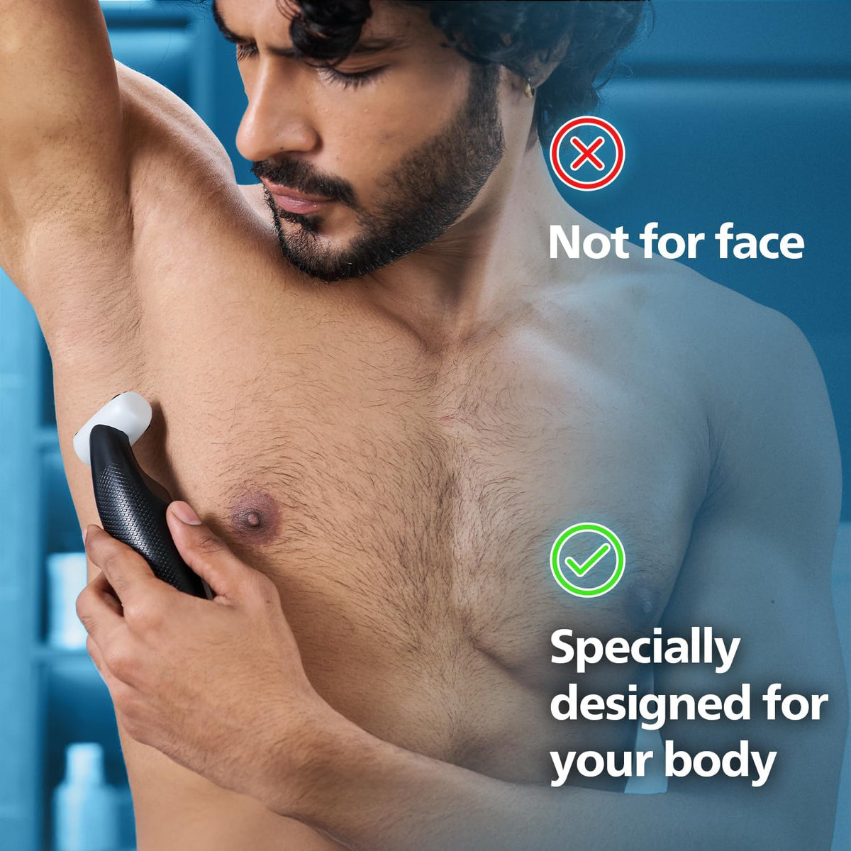 Philips Body Trimmer for Men-Clinically Tested for Sensitive SkinI Patented Pearl Tip & Hypo allergenic foilI Skin Safe GroomingI Trim or Shave Basis Your StyleI ShowerproofI — Grey