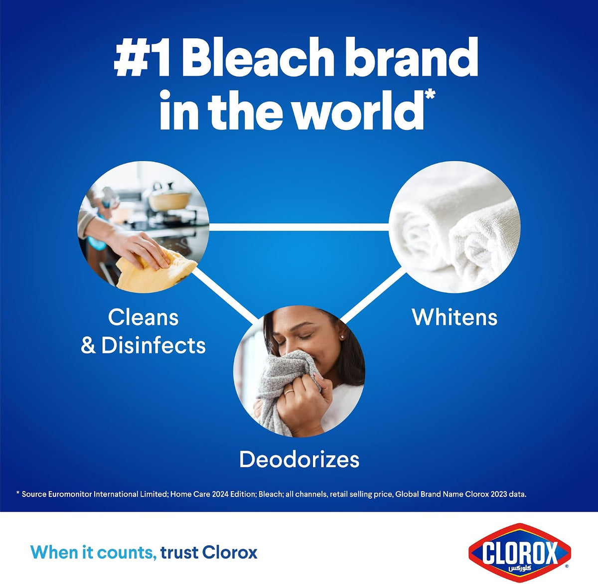 Clorox Platinum Bleach 3.78L Dual Pack Offer, New Multi-Benefit, No Splash Thick Bleach Liquid Formula — additional view 6