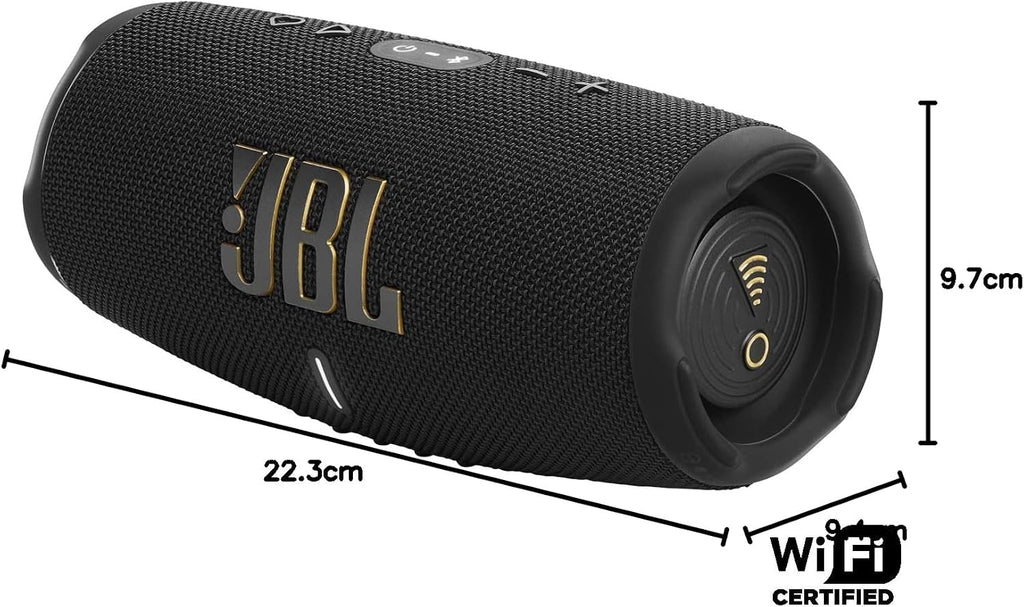 JBL Charge 5 Wi-Fi and Bluetooth Speaker — Black