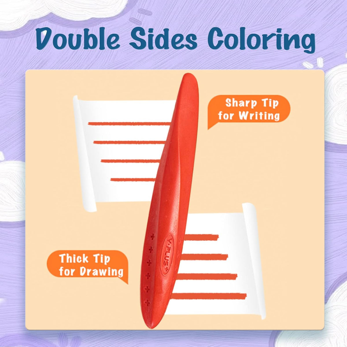 YPLUS Triangle Crayons — 12 Colours — 12 Colours