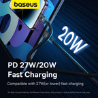 Baseus Unbreakable USB-C to Lightning Cable 20W — 1m — Black