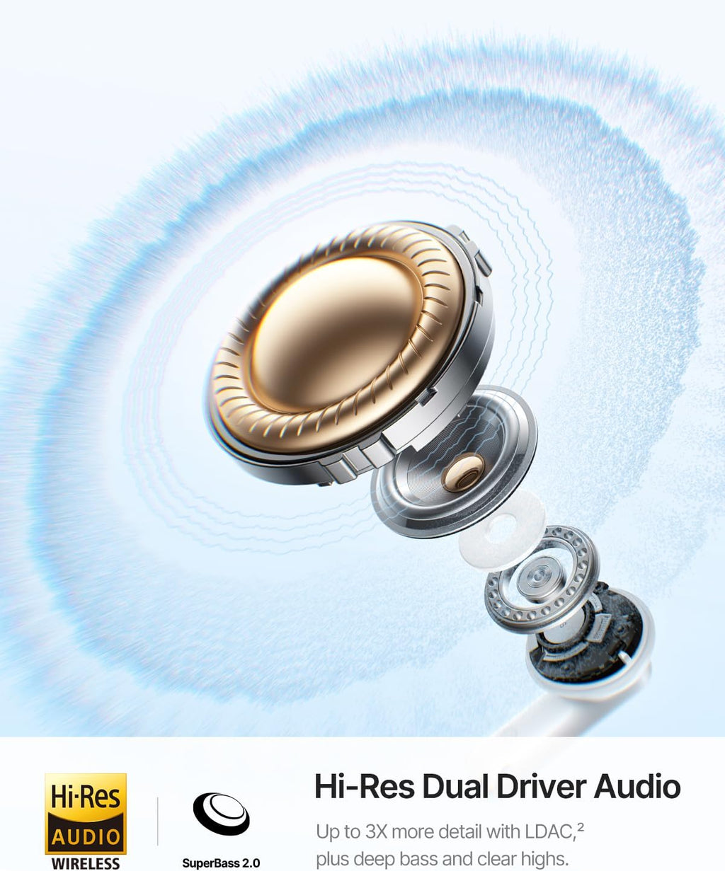 Baseus Bass BP1 Ultra Noise-Cancelling Earbuds — White