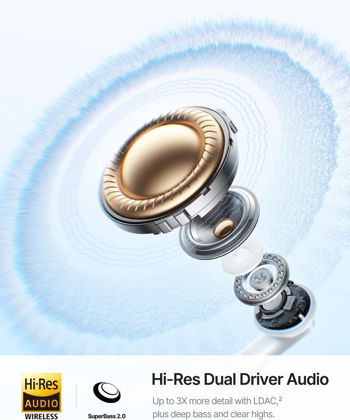 Baseus Bass BP1 Ultra Noise-Cancelling Earbuds — White