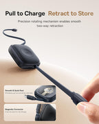 Baseus Retractable USB-C Cable 100W with Apple Watch Wireless Charger — 3ft