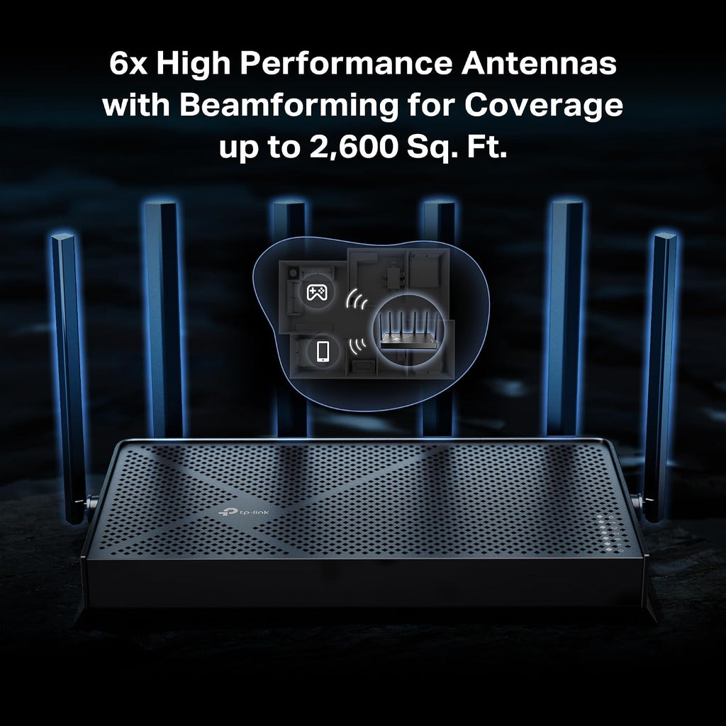 Tp-Link Tri-Band Be9700 Wifi 7 Router Archer Be600 | 10G Wan/Lan +2.5G +3× 2.5G Lan Ports, New 320Mhz Channel Covers Up To 2,600 Sq. Ft And 120 Devices|Vpn, Homeshield For Network Security