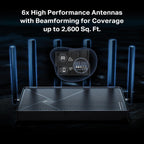 Tp-Link Tri-Band Be9700 Wifi 7 Router Archer Be600 | 10G Wan/Lan +2.5G +3× 2.5G Lan Ports, New 320Mhz Channel Covers Up To 2,600 Sq. Ft And 120 Devices|Vpn, Homeshield For Network Security