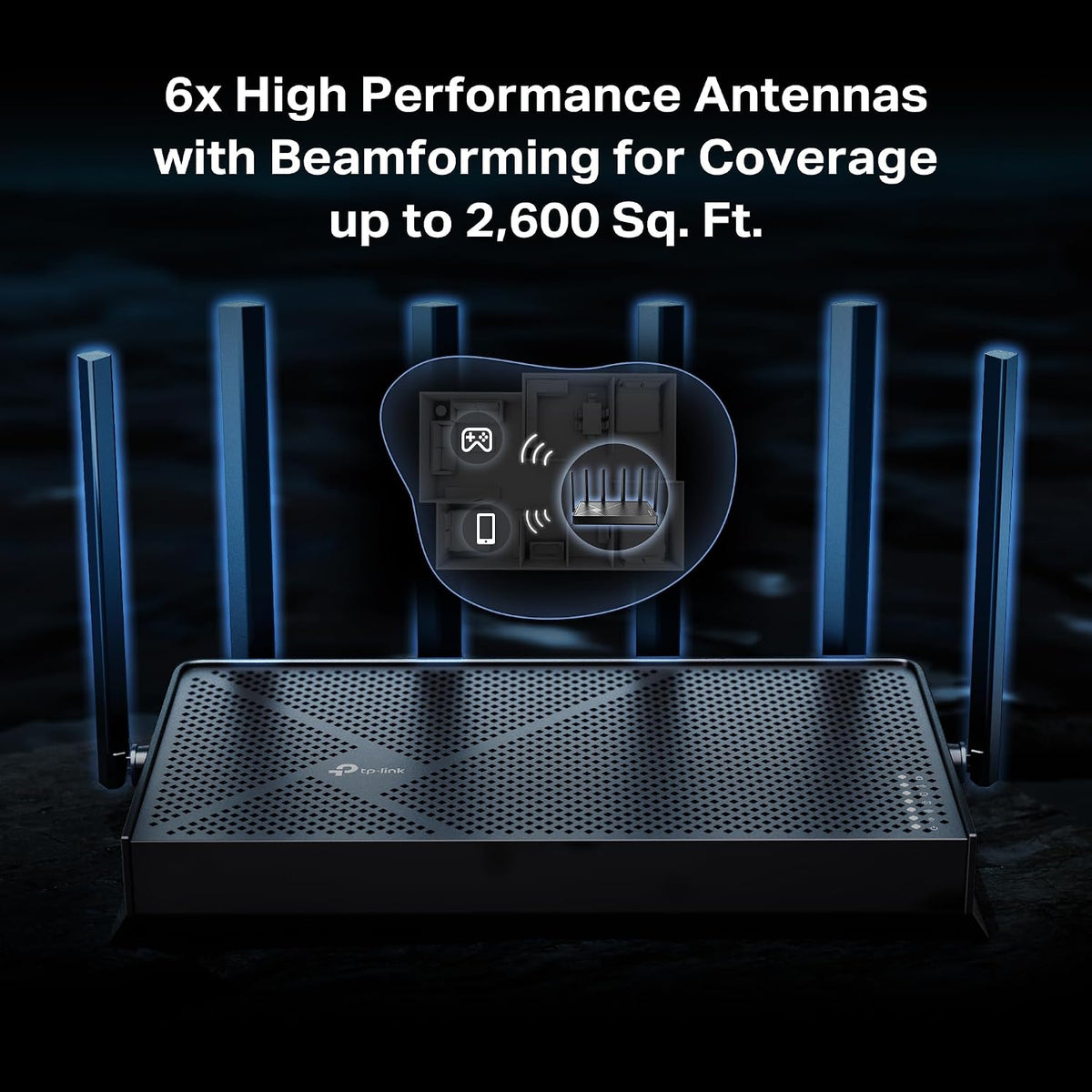 Tp-Link Tri-Band Be9700 Wifi 7 Router Archer Be600 | 10G Wan/Lan +2.5G +3× 2.5G Lan Ports, New 320Mhz Channel Covers Up To 2,600 Sq. Ft And 120 Devices|Vpn, Homeshield For Network Security