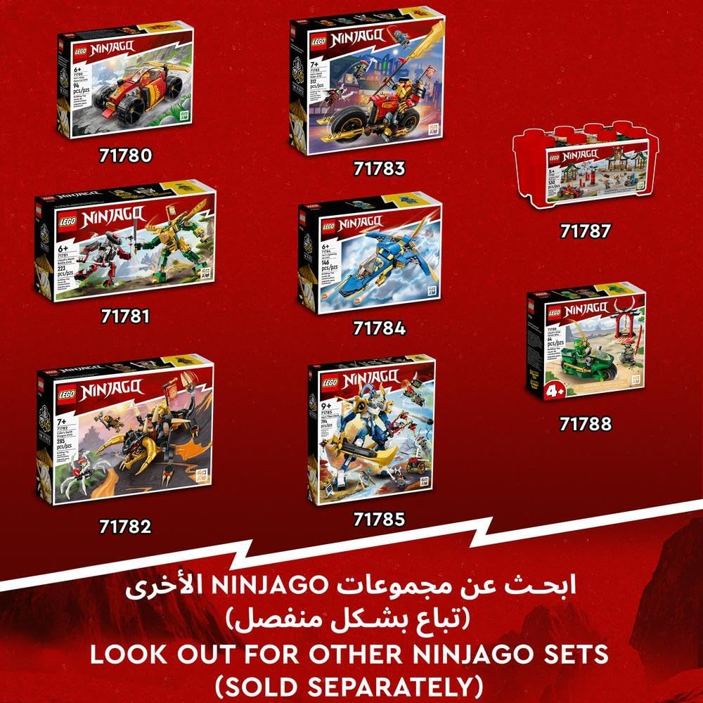 LEGO 71786 NINJAGO Zane’s Ice Dragon Creature 2in1 Dragon Toy to Action Figure Warrior, Model Building Kit, Construction Set for Kids, Boys & Girls with 5 Minifigures