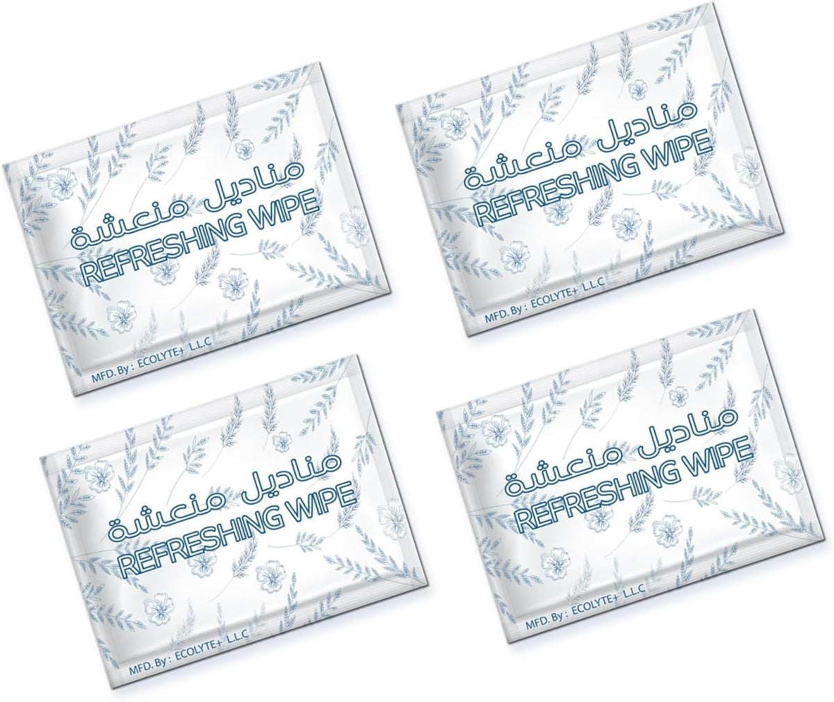 ECOLYTE+ Wet Wipes, Fresh & Perfumed Antibacterial, Protects Against 100 illness Causing Germs, Skincare & Makeup Remover, Essential Cleaning Wipes (Pack of 100 pcs) — front product image
