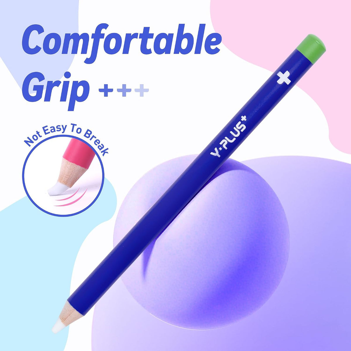 YPLUS Eraser Pens with Sharpener — 3 Pieces — Blue