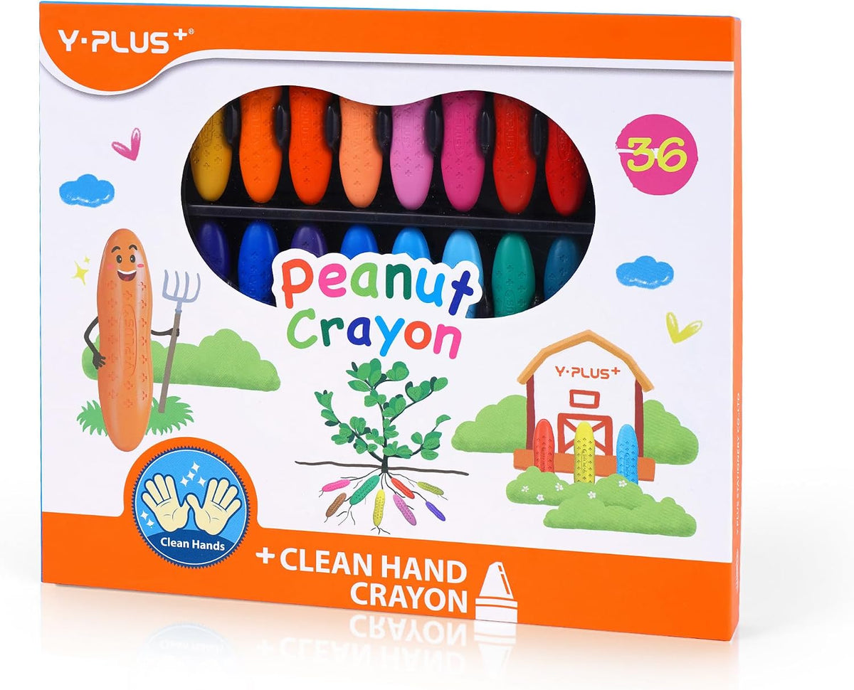 YPLUS Peanut-Shaped Crayons — 36 Colours