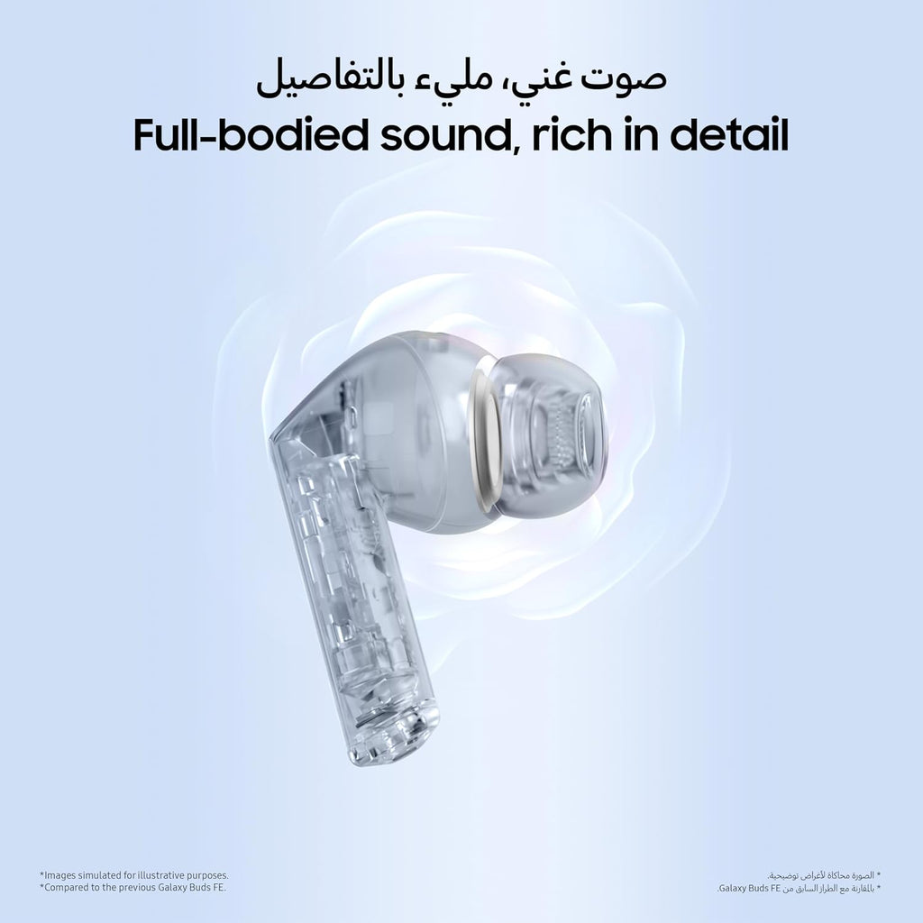 Samsung Galaxy Buds3 FE, Wireless Earbuds, Gray, Blade Design, Balanced Sound, 360 Audio, Active Noise Cancelling & Clear Call (UAE Version)