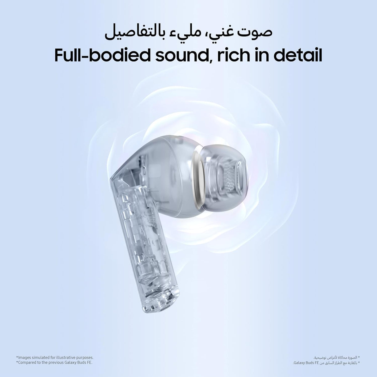 Samsung Galaxy Buds3 FE, Wireless Earbuds, Gray, Blade Design, Balanced Sound, 360 Audio, Active Noise Cancelling & Clear Call (UAE Version)