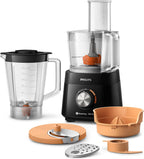 Philips Food Processor, 750W, 1.5L Bowl, 6 Accessories, 2 Speeds — Black