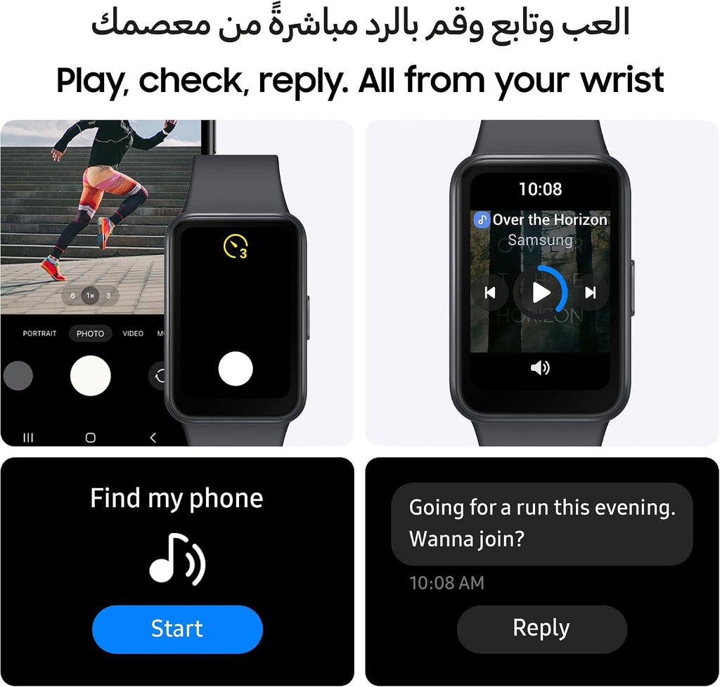 Samsung Galaxy Fit3 Smartwatch, Exercise and Sleep Tracking, Fall Detection, Bluetooth, 40mm, Gray
