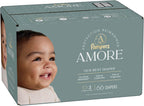 Pampers Amore, Size 3 (13-26 lbs), 66 Count, Our Best Diaper – Hypoallergenic & Fragrance Free, Up to 100% Leakproof, Soft as Cashmere
