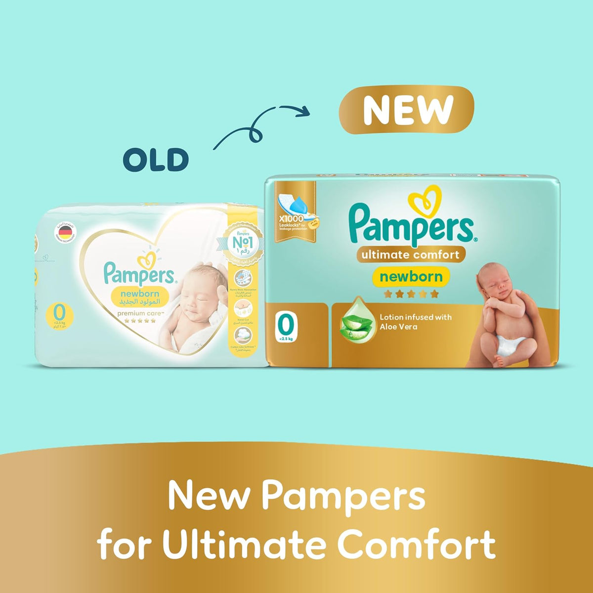 Pampers Ultimate Comfort Premium Taped Diapers, <2.5kg, Size 0, CP 30 Count