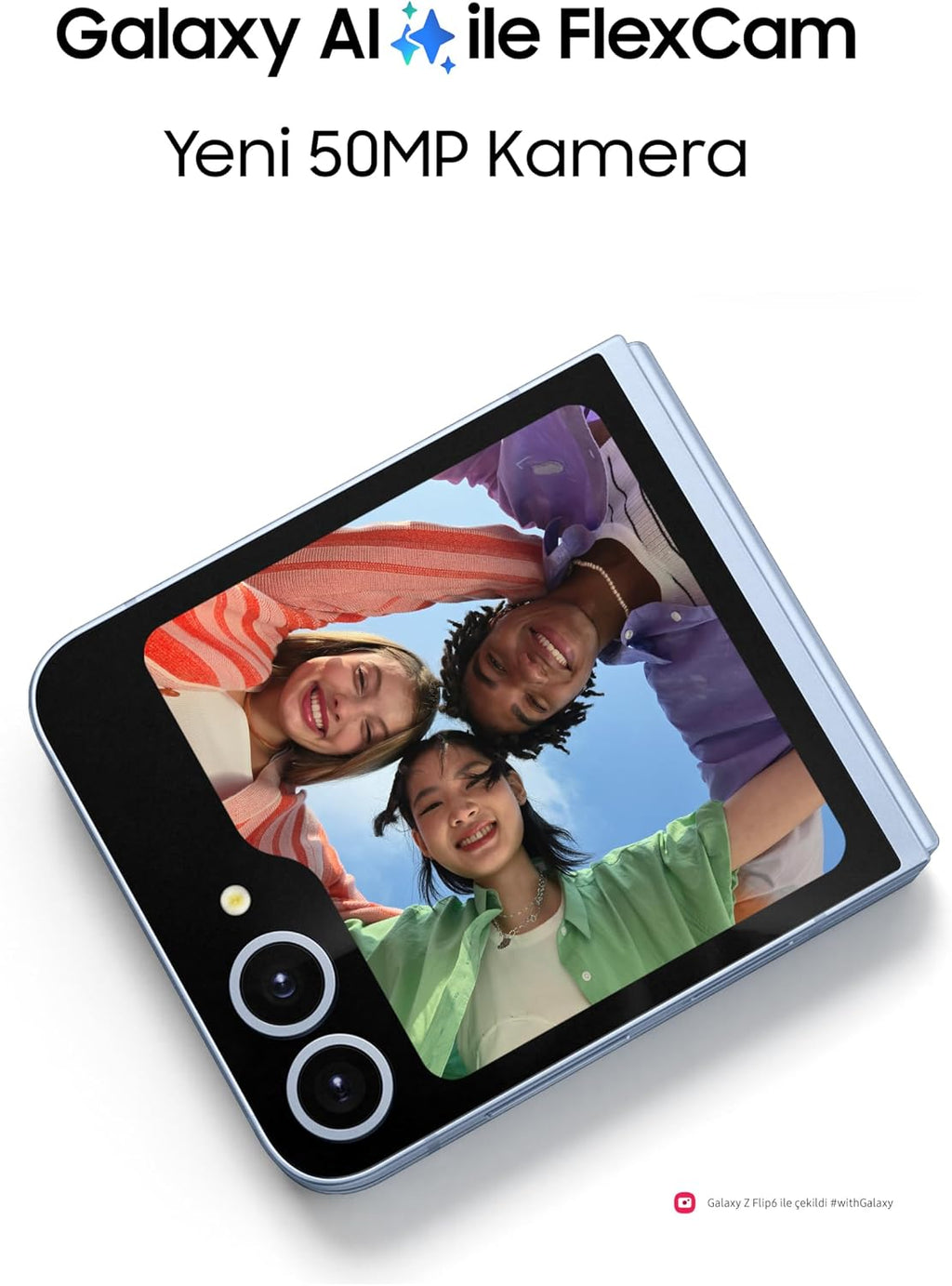 SAMSUNG Galaxy Z Flip6, 12GB RAM, 256GB Storage, Mint, 50MP Camera, 1 year Seller Warranty (International Version)