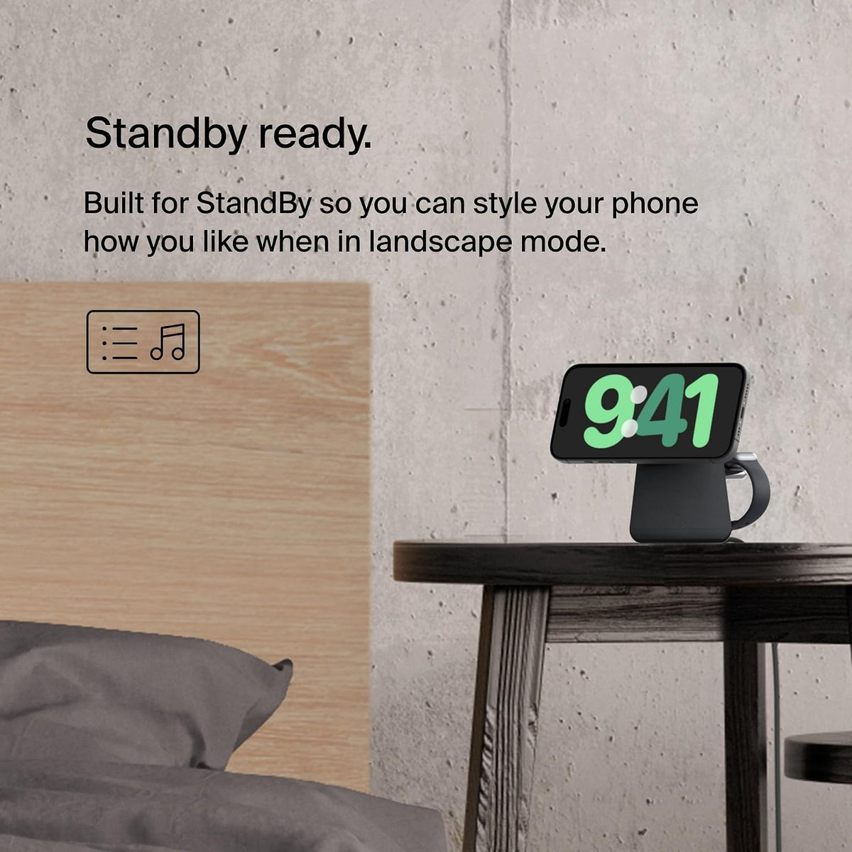 Belkin Fast Charge Pro 2-in-1 Wireless Charging Dock with MagSafe 15W Fast Charge iPhone Charger Compatible with iPhone 16, 15, 14, 13, and 12 Series, AirPods, and Other MagSafe Enabled Devices