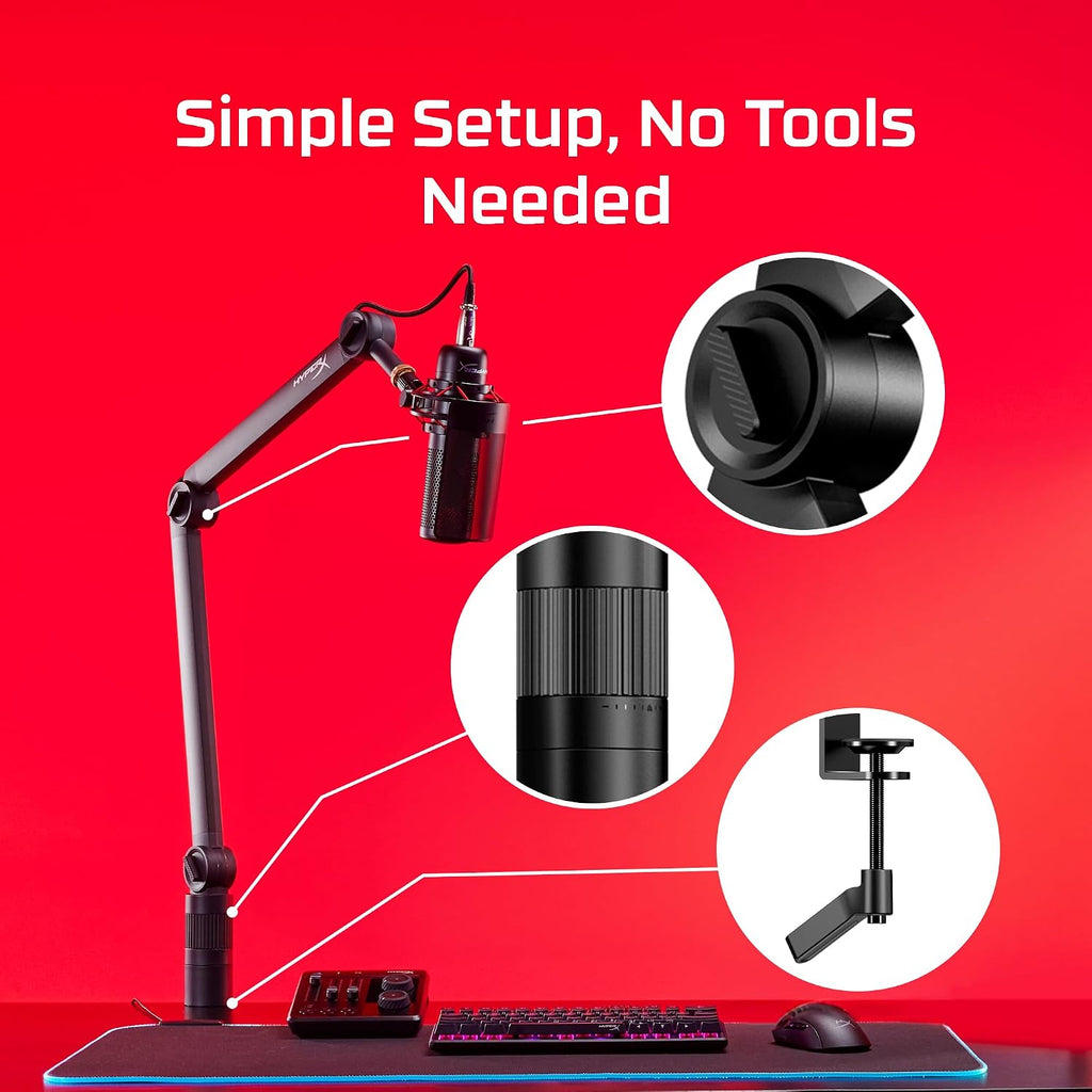 HyperX Caster Microphone and Camera Arm Tool-Less Adjustment — product image 3