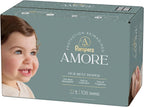 Pampers Amore, Size 4 (15-34 lbs), 108 Count, Our Best Diaper – Hypoallergenic & Fragrance Free, Up to 100% Leakproof, Soft as Cashmere
