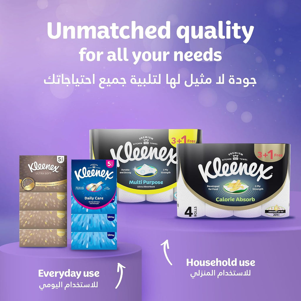 Kleenex Extra Dry Toilet Tissue Paper, 3 PLY, 4 Rolls x 140 Sheets, Embossed Bathroom Tissue with Superior Absorbency — additional view 7