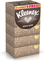 Kleenex Ultra Soft Premium Facial Tissues, Pack of 5 Boxes 96 Sheets X 3 Ply — front product image