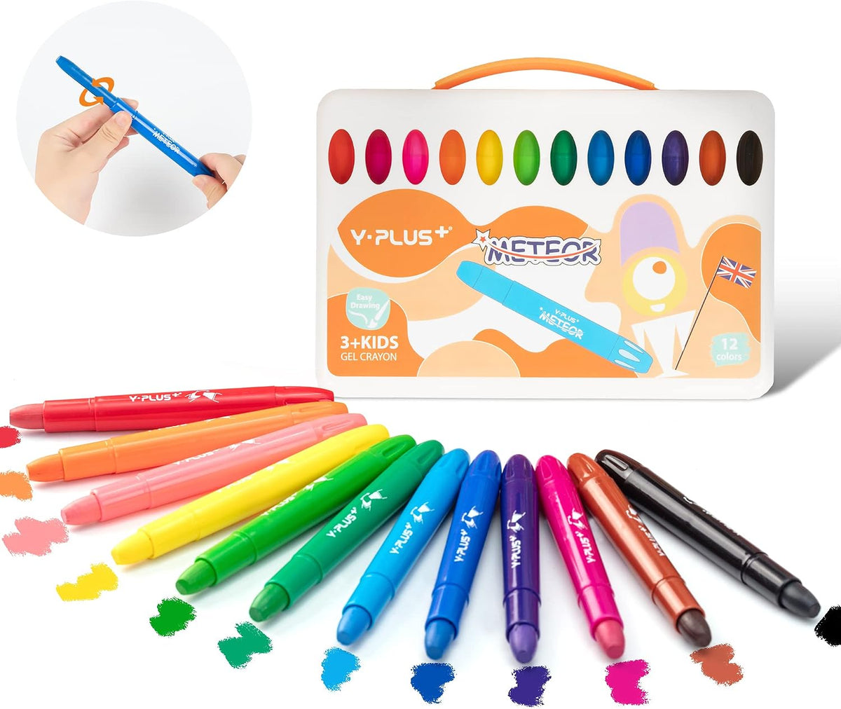 YPLUS Silky Twistable Gel Crayons — 24 Colours
