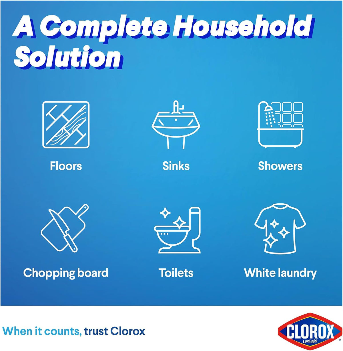 Clorox Bleach Liquid Original Scent 3.78L and Clorox Spray Kitchen Cleaner, 500ml, Bleach Free — additional view 5
