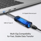 TP-Link USB C to Ethernet Adapter, 2.5 G Plug & Play Network Adapter | Type-C to RJ45 | Aluminum Alloy Case | Thunderbolt 4/3 Compatible for MacBook Pro/Air, iPad, iPhone 16 Pro/Max and More (UE302C)
