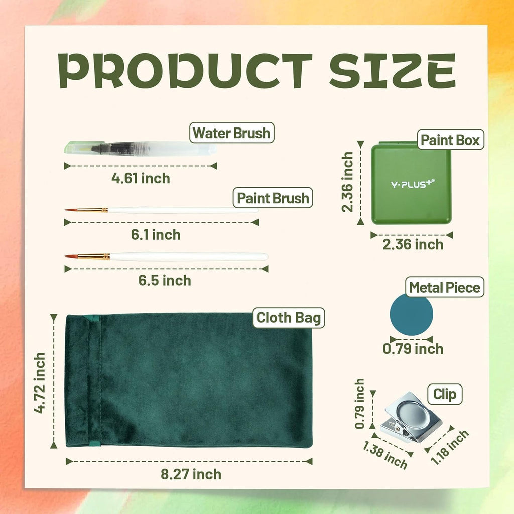 YPLUS Pocket Watercolour Painting Kit — 9 Colours