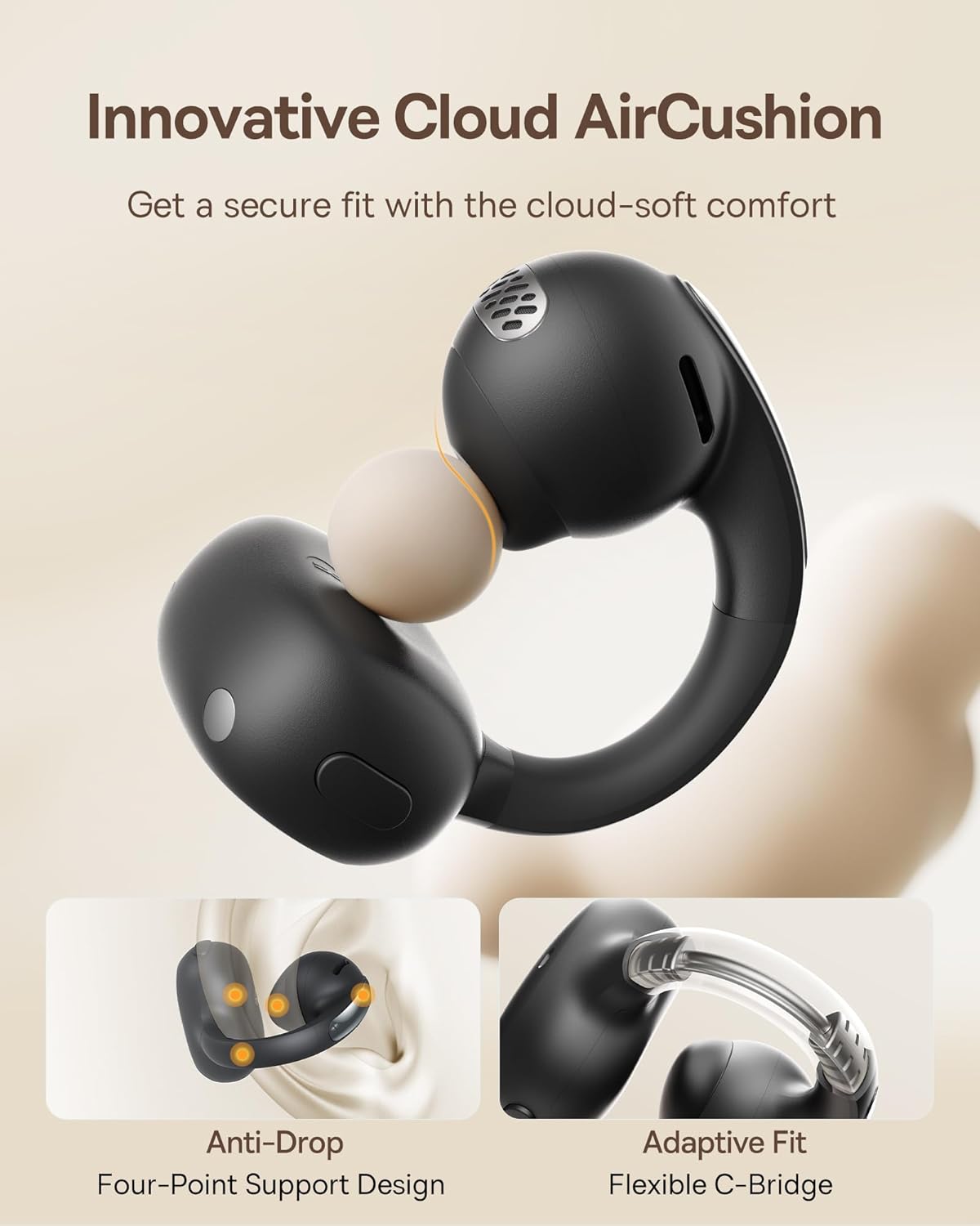 Baseus Bowie MC1 Open-Ear Earbuds — Black