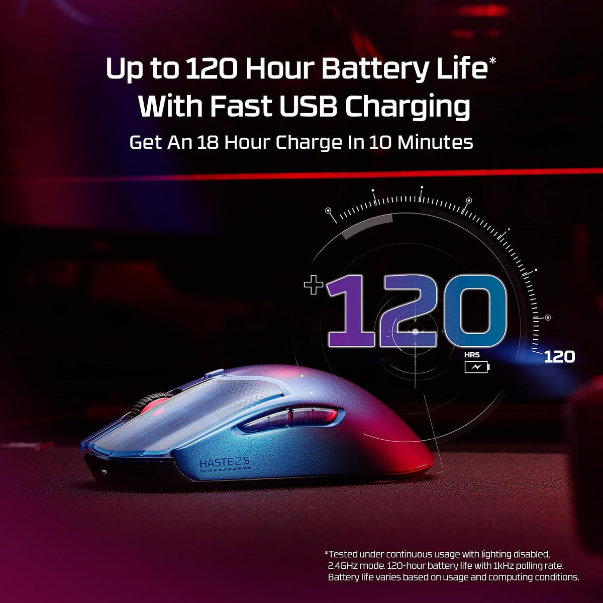 HyperX Pulsefire Haste 2 S Navy Wireless Gaming Mouse — product image 4