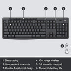 Logitech MK295 Keyboard and Mouse Combo — Black