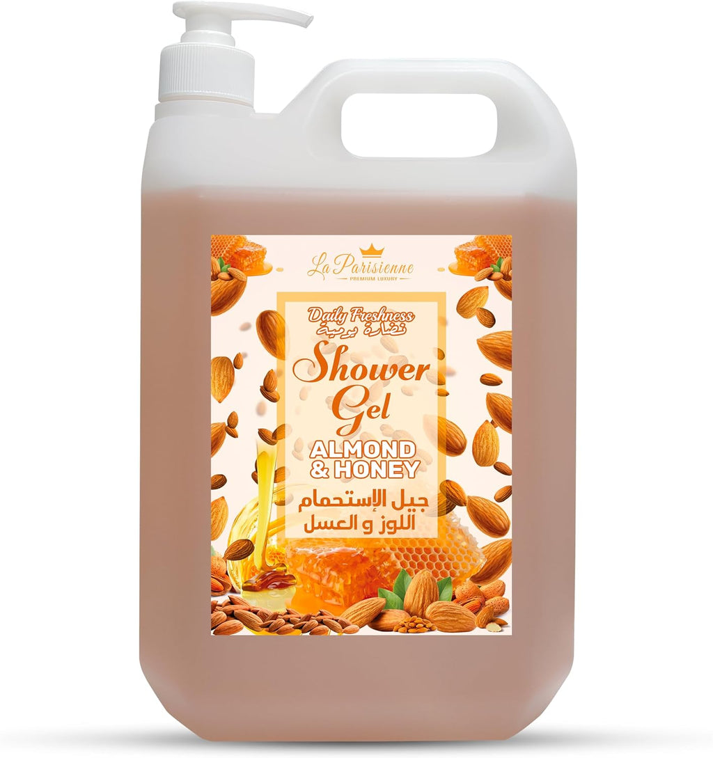 ECOLYTE+ Shower Gel, La Parisienne Premium Luxury (Almond & Honey, 5 Liter) — front product image
