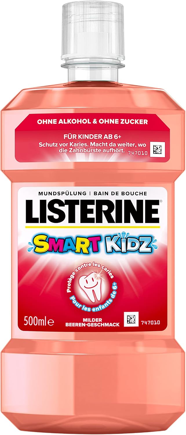 Listerine Smart Kidz Mouthwash, Mild Berry, 500 ml — front product image