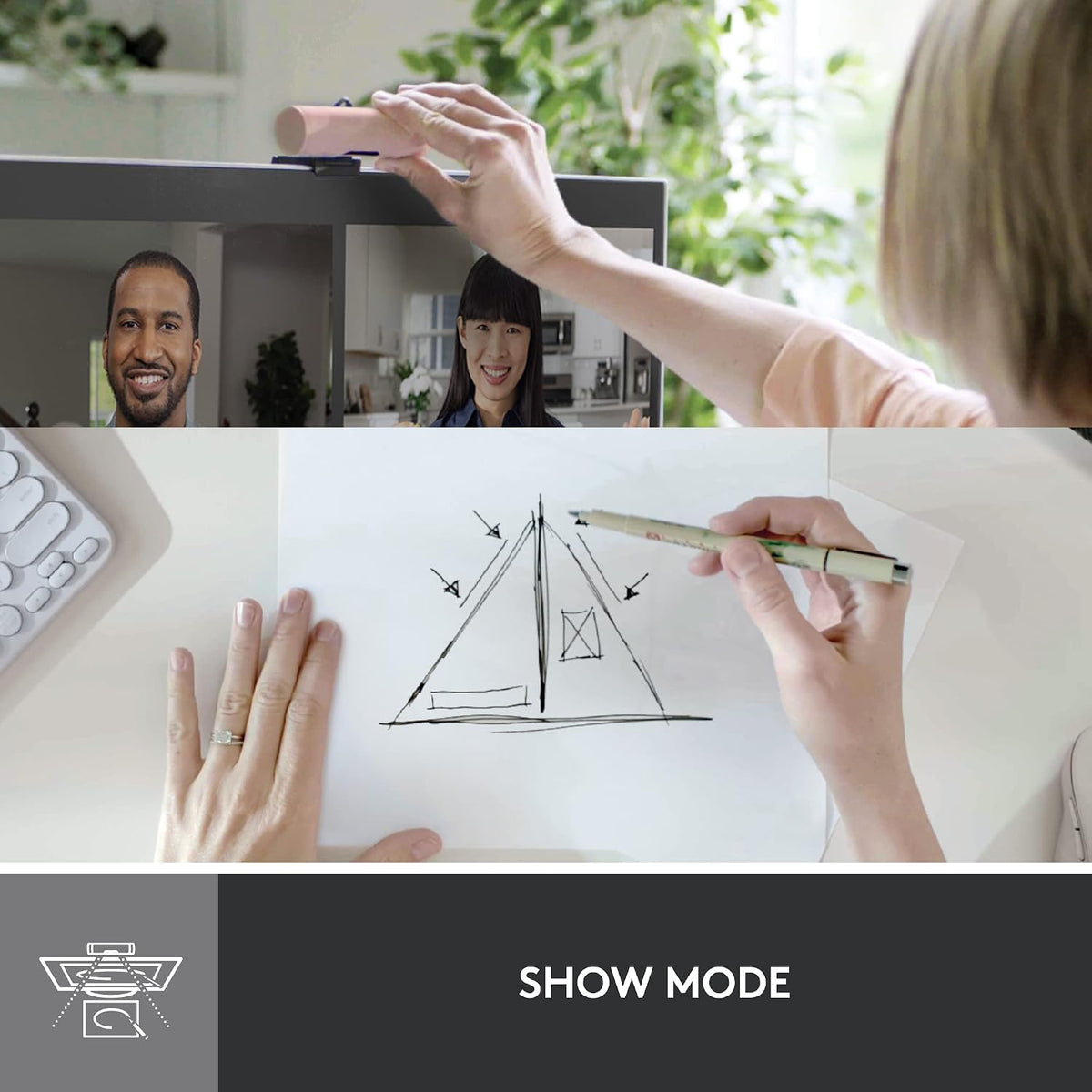 Logitech BRIO 500 Webcam — Rose
