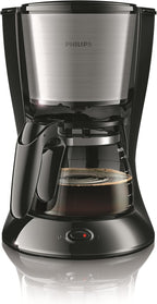 Philips Drip Coffee Maker - 1.2L, Up to 15 Cups, Glass Jug, Auto Off Function, Silver/Black - HD7462/20 — Black