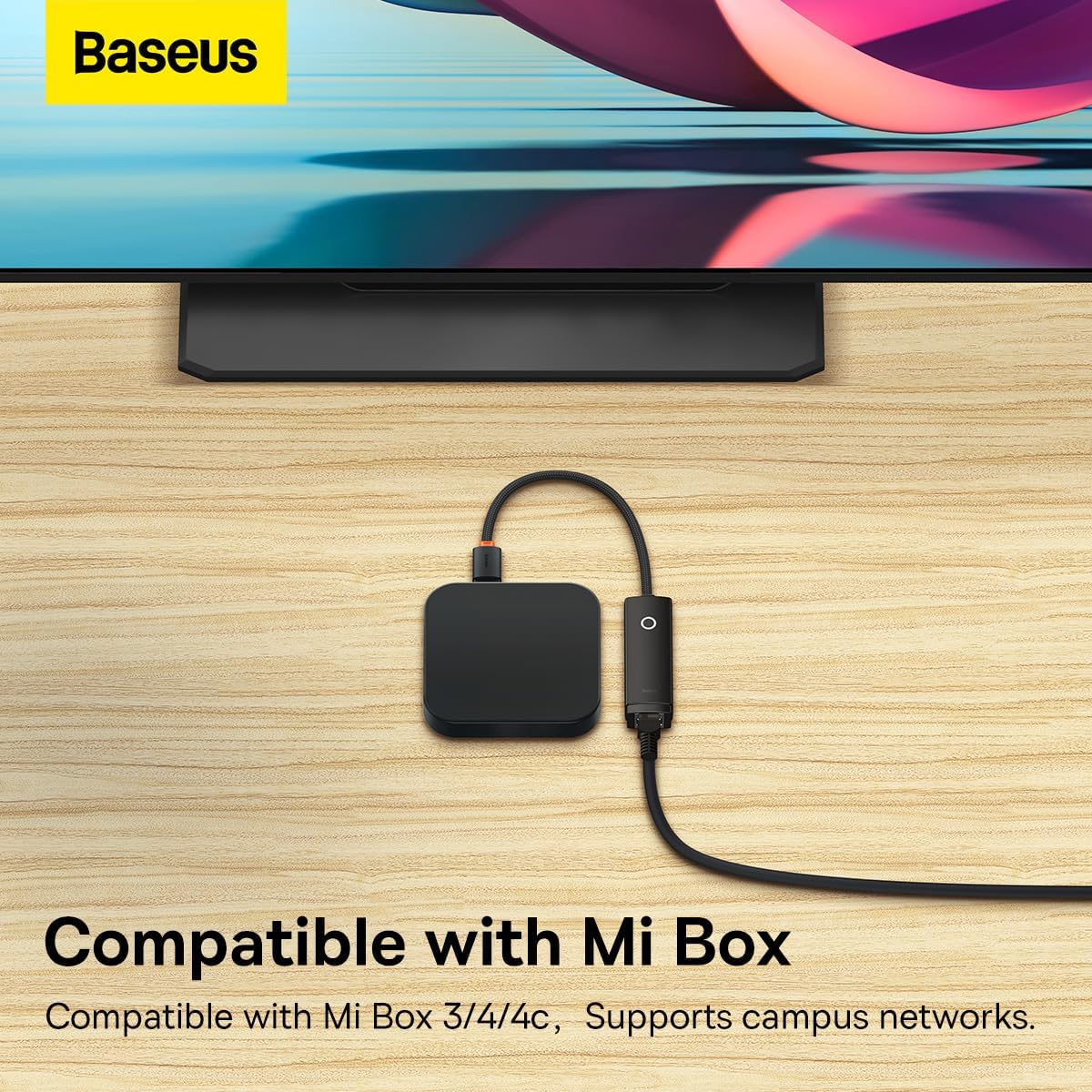 Baseus Lite Series USB to RJ45 Ethernet Adapter, 1000Mbps Gigabit LAN Adapter, USB-A to Ethernet Network Converter for Laptops - Black — RJ45-USB A — Black