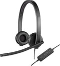 Logitech H570E USB-A Stereo Headset — Black