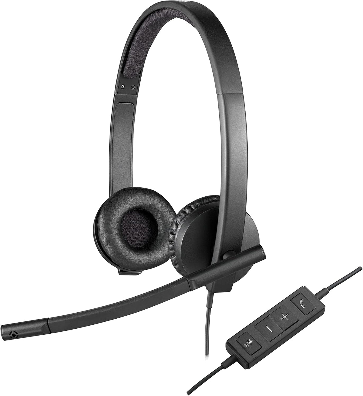 Logitech H570E USB-A Stereo Headset — Black