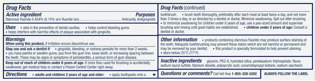 Parodontax Bleeding Gums and Gingivitis Toothpaste, Whitening, 3.4 Ounce (Pack of 3) — additional product view 8