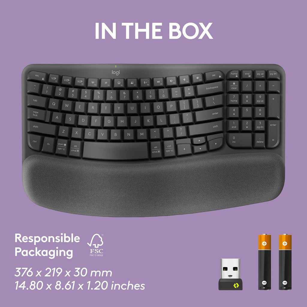 Logitech Wave Keys Keyboard — Graphite