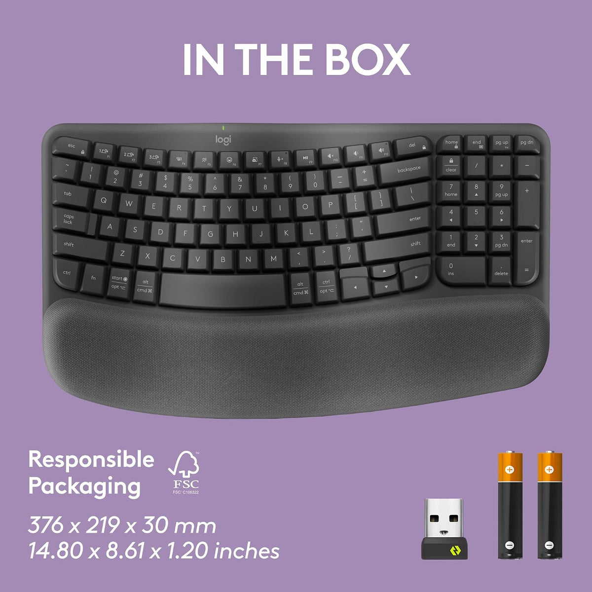 Logitech Wave Keys Keyboard — Graphite